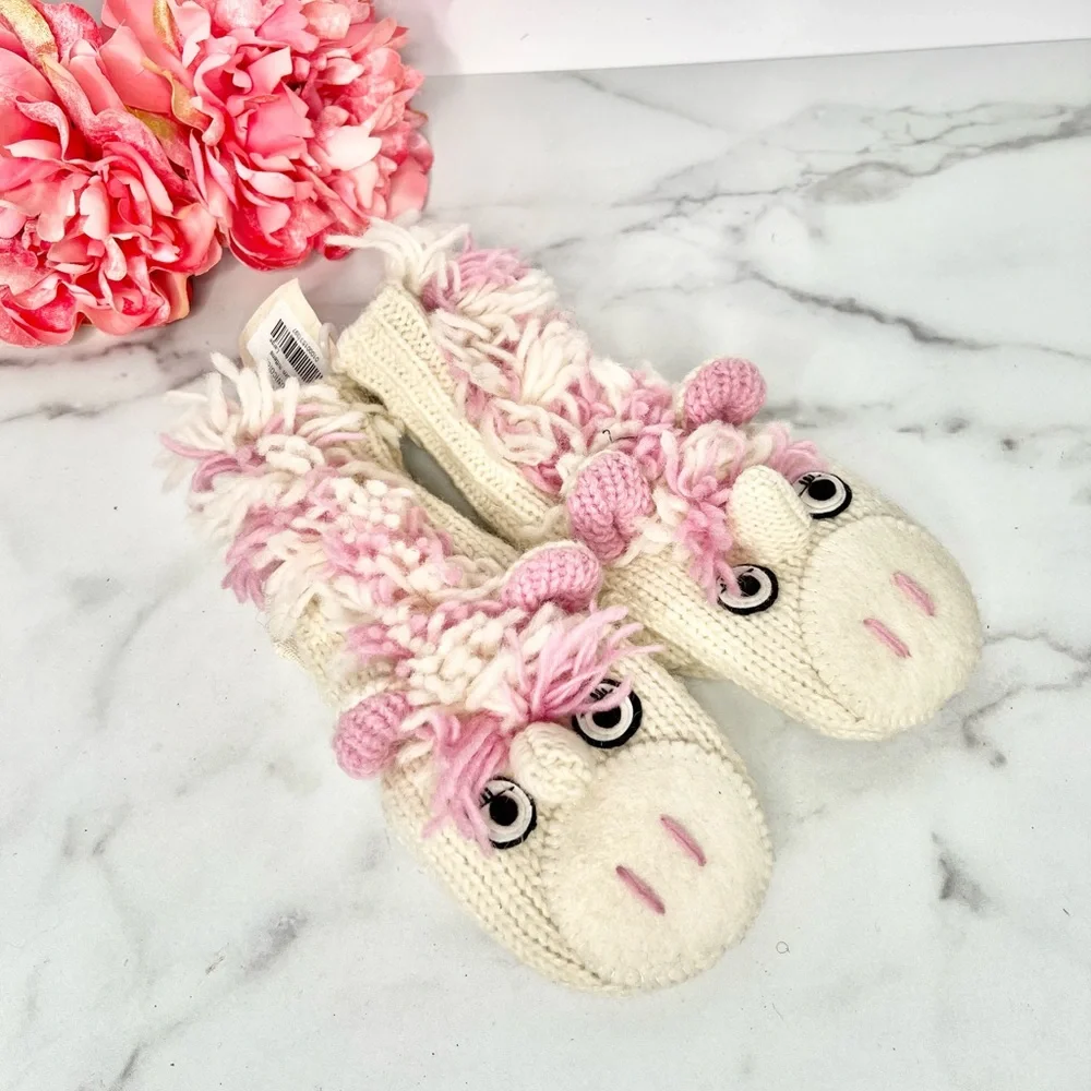 ❗️NWT❗️FLEECE LINED KNIT UNICORN MITTENS WOMEN OR KIDS